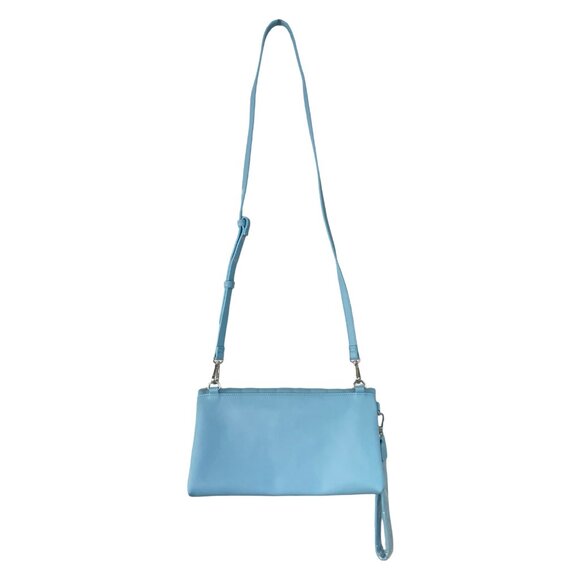 INC International Concepts Purse Fold Over Clutch Shoulder Gwenne Sky Blue NWT - Picture 4 of 6